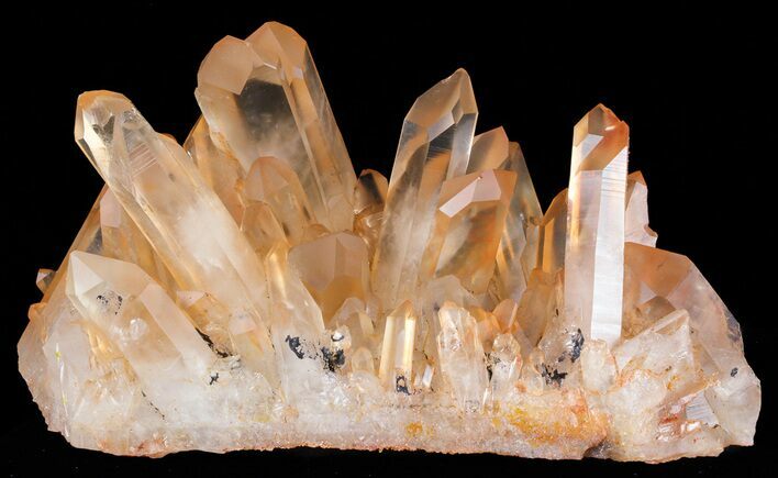 Tangerine Quartz Crystal Cluster - Madagascar #58831